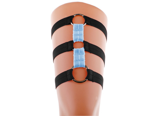 Elastický podvazek s kroužky body harness gothic
