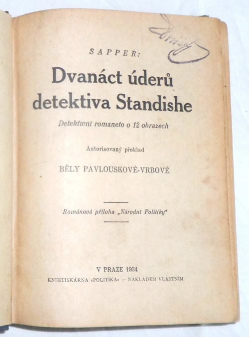 SAPPER: 12 úderů detektiva Standishe, 1934
