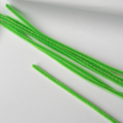 Chlupatý drátek Ø 0,6cm - 1 ks - jasná zelená
