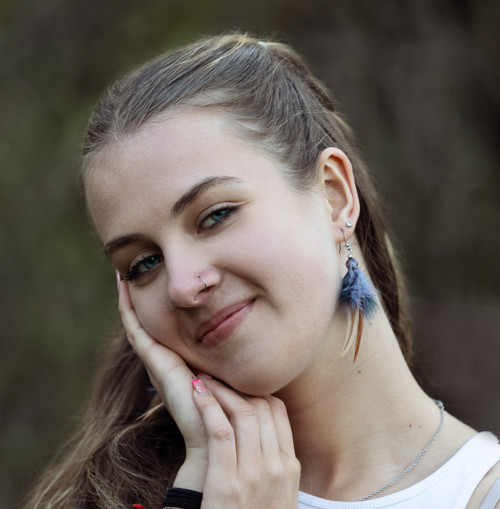 Peříčkové náušnice. — foto 1