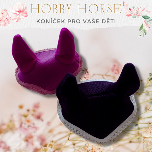 Čabraka černá s bílou krajkou pro Hobby Horse
