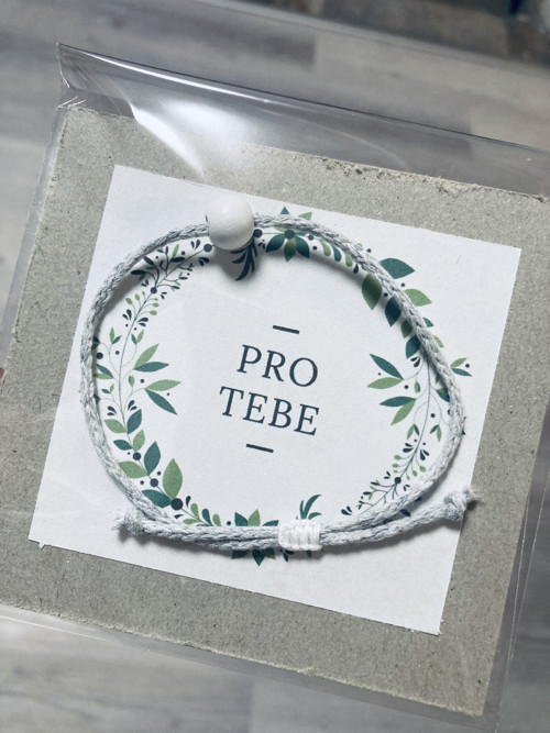 Šedo-bílý náramek basic Pro Tebe — foto 1