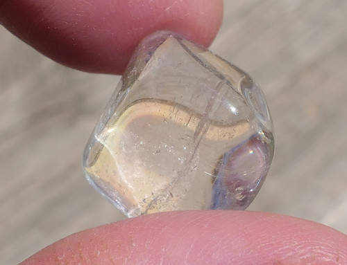 Křišťál - aqua aura (17 mm) V88