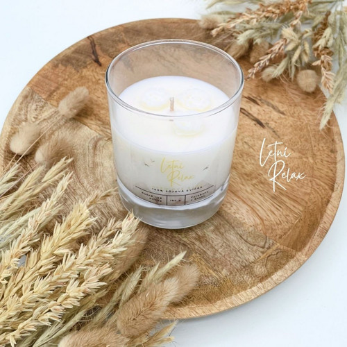 Letní relax, prémiová sójová svíčka (120ml S)