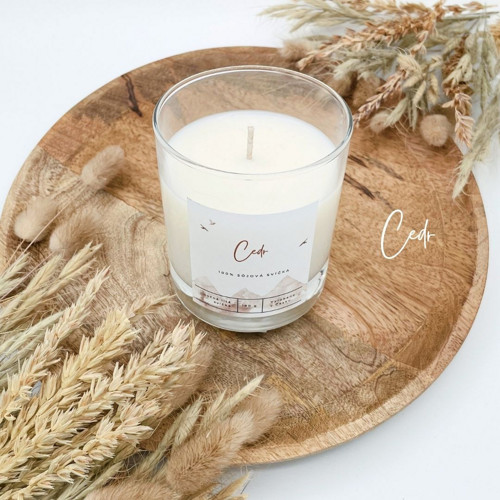 Cedr, sójová svíčka (120ml S)