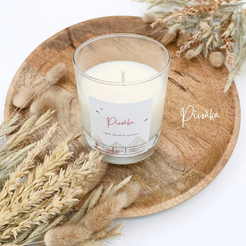 Pivoňka, sójová svíčka (120ml S)