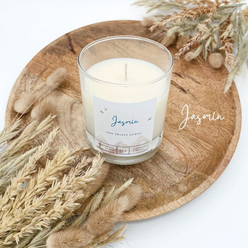 Jasmín, sójová svíčka (120ml S)