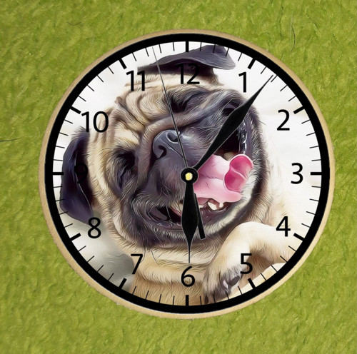 Mops Nástěnné Hodiny