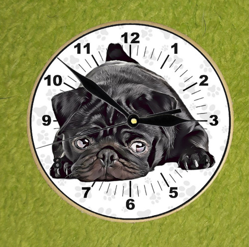 Mops Nástěnné Hodiny