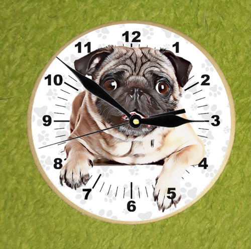 Mops Nástěnné Hodiny