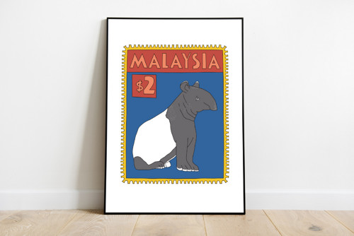 Plakát Malajsie známka A5