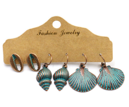 1Set Antické měděné tyrkysové 3 sady Boho etnické