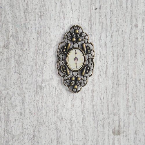 Kovový rámeček staromosaz-RM024/5cmx2,5cm/