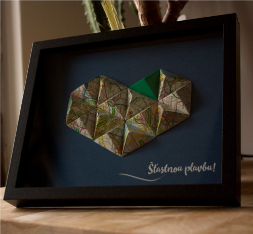 Origami obraz – přání