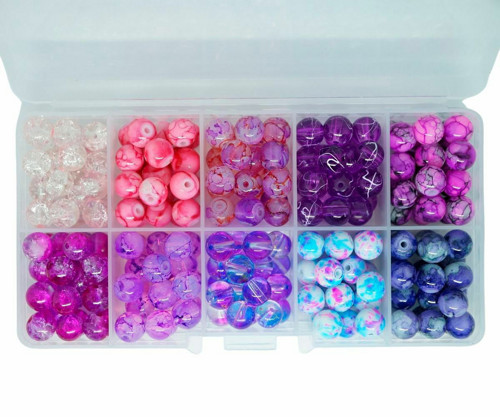 Purpurová růžová fialová 10 smíšených barev DIY