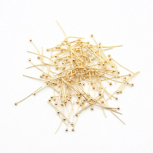 100pcs Gold Plate End Gauge 24 Flat Head Pins
