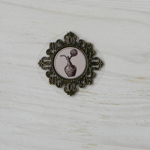 Kovový rámeček staromosaz-RM026 / 4,5cm x 4,5cm/