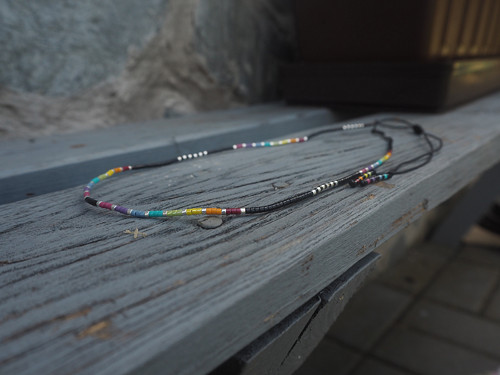 Miyuki náhrdelník "Over the Rainbow - black"