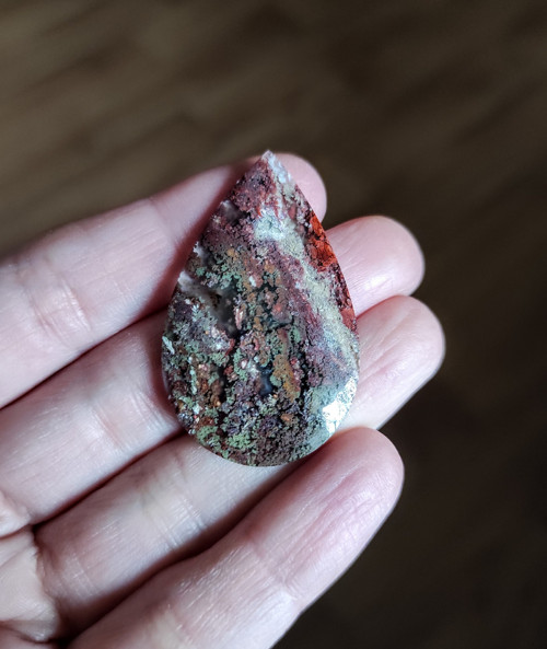 Mechový achát, ID 2946, 42x25 mm