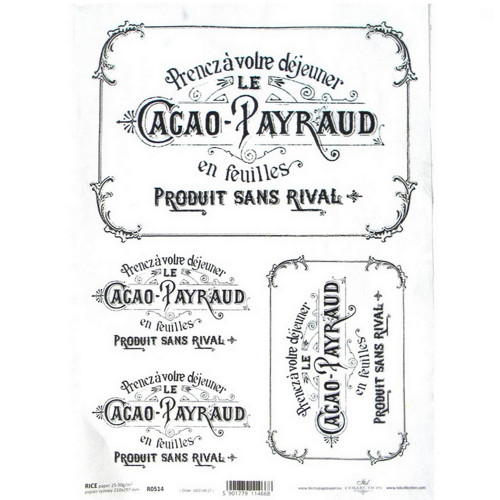 Rýžový papír A4 R0514-Cacao-Payraud