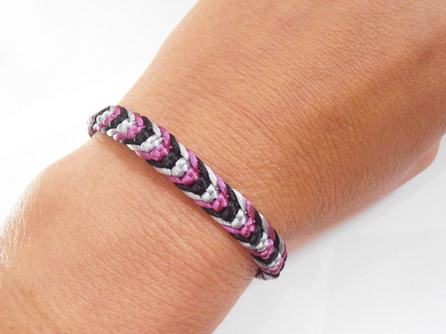 *Macramé saténový barevný náramek - Unisex*