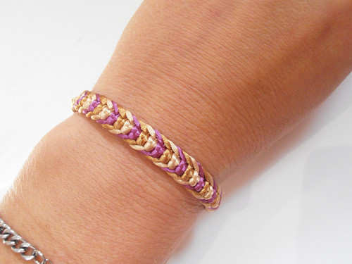 *Macramé saténový barevný náramek - Unisex*