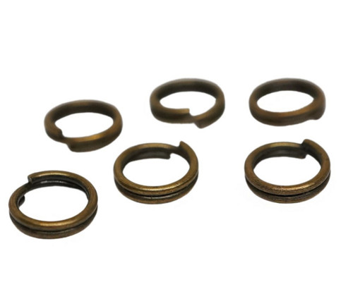 80ks bronz Double Split Jump Ring bronz 6mm