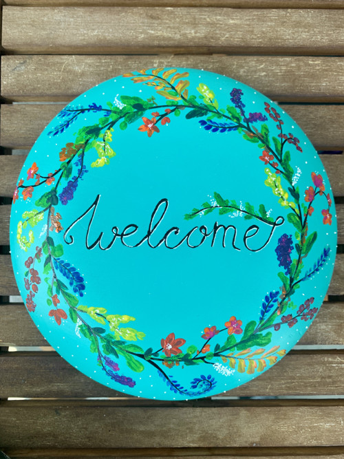 Welcome - sádrový kámen 16 cm