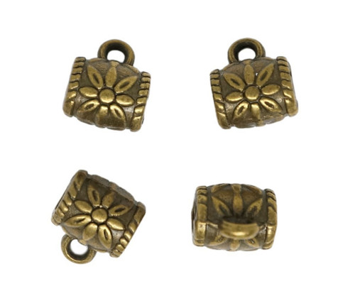 10pcs Antique Bronze Velké Díry Evropské Styl