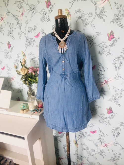 Šaty jeans boho lehoučké letní — foto 1