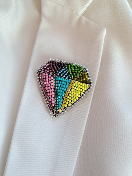 Brož Diamant duhový