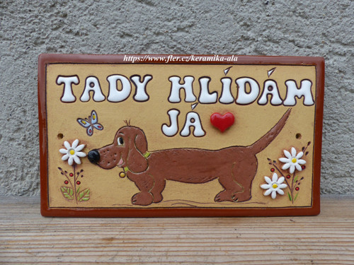 Keramická cedulka jezevčík 1 / na objednávku