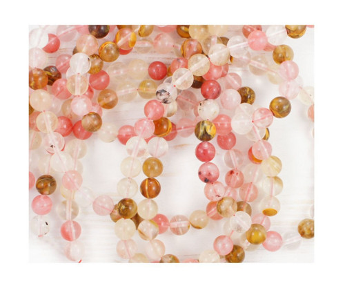 14 ks Vodní meloun Quartz Red Mix Smooth Stone