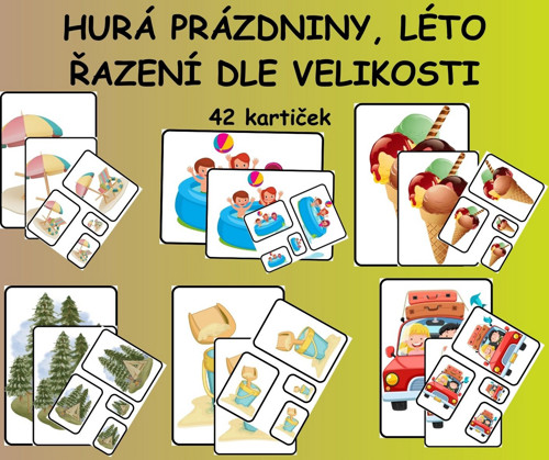 PRÁZDNINY, LÉTO - Řazení dle velikostí