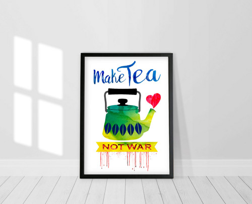 Retro čajová konvice III - Make tea not war — foto 1