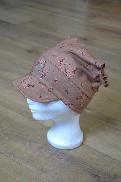 Šátek s kšiltem " kmín " vel. 49-51cm