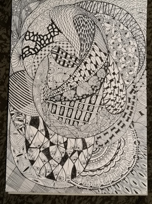 Zentangle art, dokola , dokola