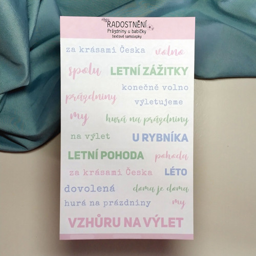 Textové samolepky - Prázdniny u babičky — foto 1