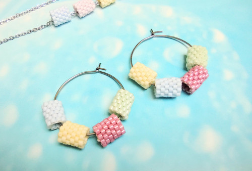 Náušnice nerez Pastely