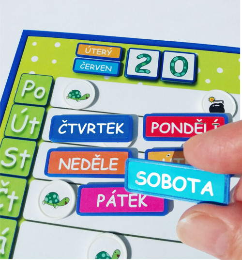Magnetka dny v týdnu modrá