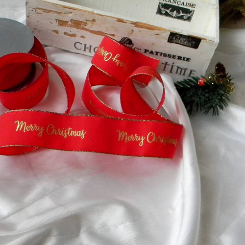 MERRY CHRISTMAS - vánoční stuha /š.3,8cm/