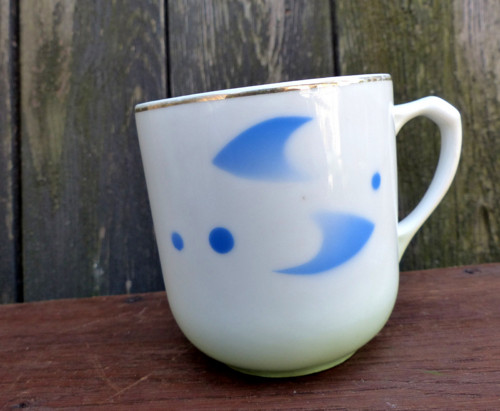 Doteky modré... porcelánový hrnek