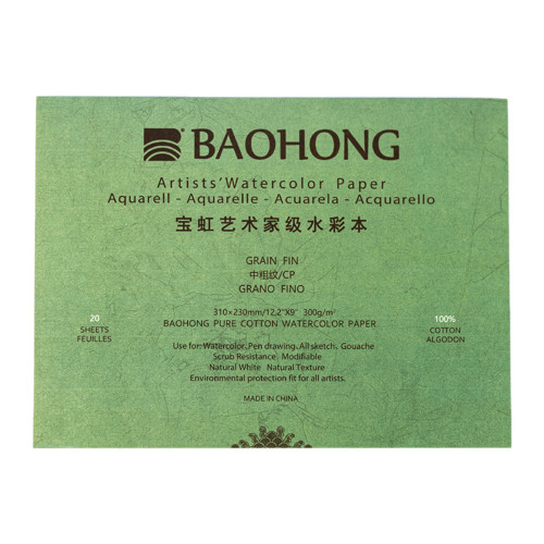 Baohong Artist blok, grain fin, CP, 20 listů