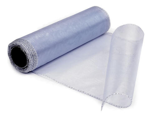 Organza šíře 21 cm (1m) - stříbrná