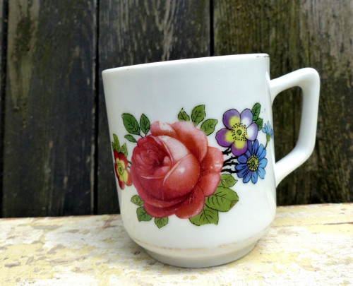 Růže... porcelánový hrnek