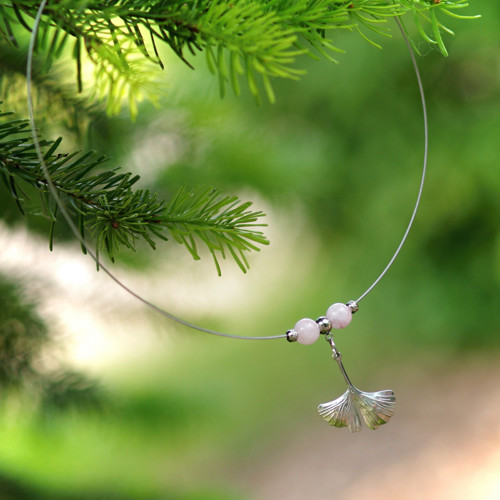 GINKO - minimalistický ocelový náhrdelník RŮŽENÍN