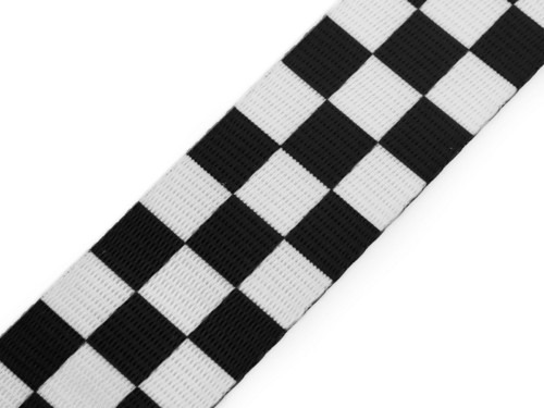 Oboustranný popruh s leskem šíře 38 mm (1m)