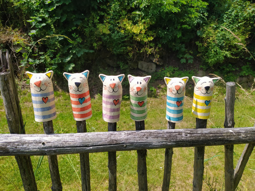 Kočka na plotě - modrá — foto 1
