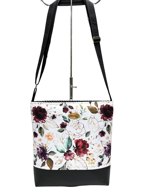 Crossbody - růže v bílé