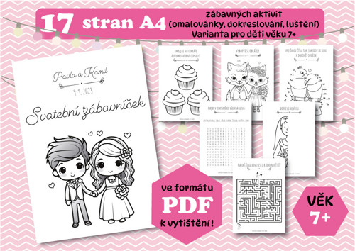 Svatební zábavníček v PDF varianta děti 7+